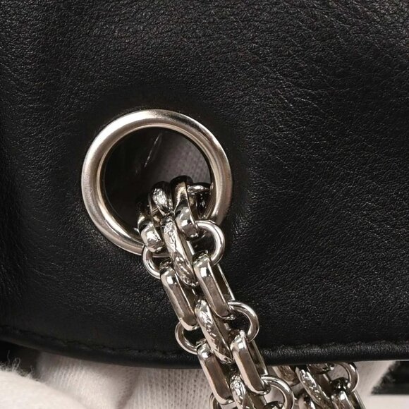 Chanel Black Lambskin Mademoiselle Lock Handbag - Picture 6 of 9